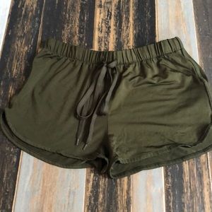 army green shorts
